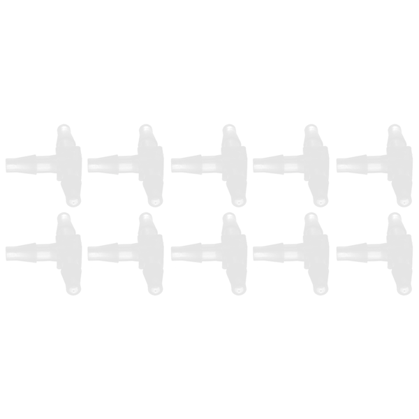 10 stk 3-vejs plastfittings Tryktemperaturbestandig T-formet T-shirt 1/2 hullingsfittings7.9