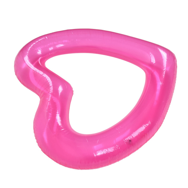 Hjerte Pool Float PVC-material Hudvennlig Lettvektsrosa Flytende Rør i Romantisk Stil for Sommeren