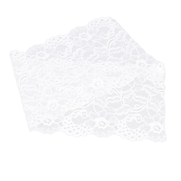 Spetsband 17cm Brett 10 Yards Bra Elasticitet Säker Användning Enkel Hantering Lägg Till Elegans Klädtillbehör Vit