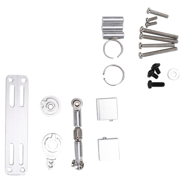 25T Styrväxel Modifieringsmonteringssats Passar för WPL C14 C24 B14 B24 B16 17G 9G modell CarSilver för WPL1696R