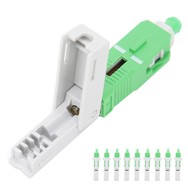 10st fiberoptisk snabbkoppling inbyggd SC/för APC snabb kallanslutningsskarvadapter
