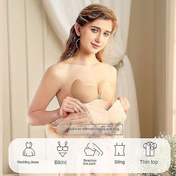 Silikoniniskkapäälliset - Itsestään kiinnittyvät näkymättömät rintaliivit - Push Up Strapless Rintaliivit (2 kpl)