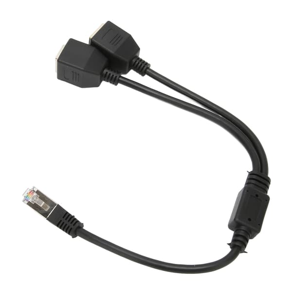 Stabil rask overføring RJ45 Ethernet splitterkabel - 1 hann til 2 hunnporter