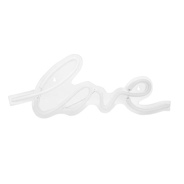 Hjerteformet transparent panel neonlys USB LED-lys til rumindretning