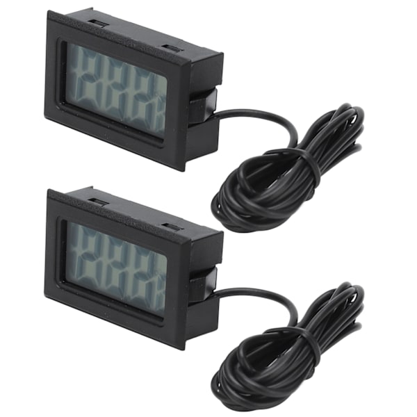 2 stk elektronisk digital termometer termostat temperaturmåler 2s Opdatering med ProbeBlack