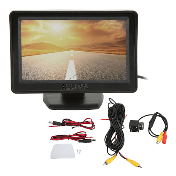 4LED Backup Kamera 4.3in Bagudsyn Monitor Kit 120° Bred Vinkel IP68 Vandafvisende Nattesyn til Bil Lastbil SUV