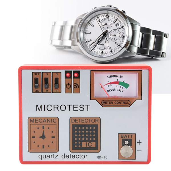 Klocka Batteritestare Quartz Movement Tester Avmagnetisering Klocka Reparationsverktyg
