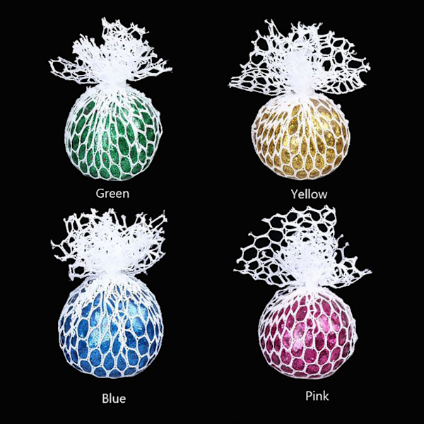 Mesh Squishy Balls Stress Relief Press Grape Balls Avlasta tryck Balls Hand Fidget Toy