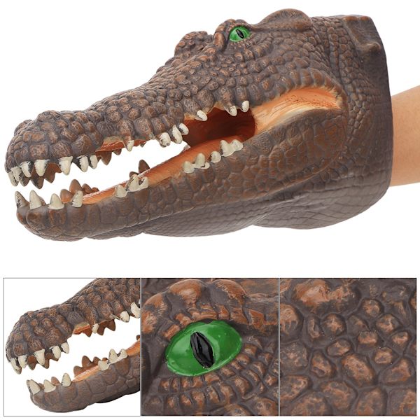 9" Giftfri Simulering Mjukt Djurhuvud Hand Puppet Toy Handskar För Barn Present