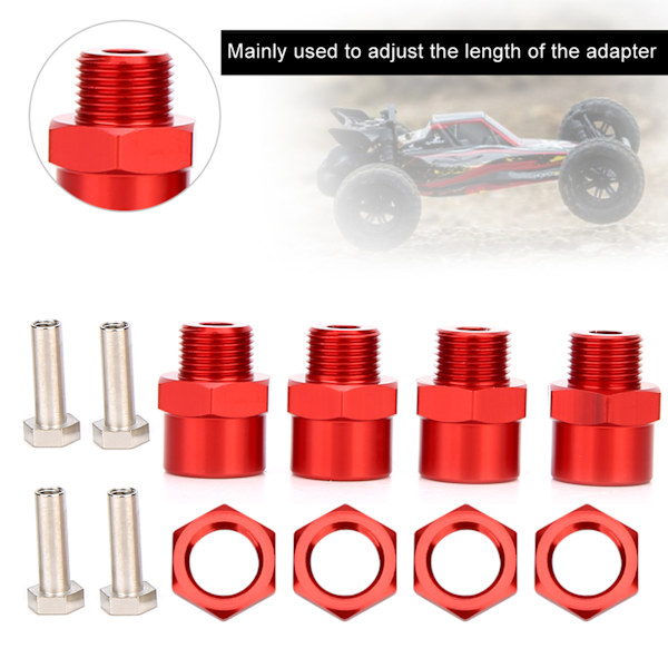 RC-bil 12 mm till 17 mm hjul Hex-konverteringsadapter tillbehör för Sakura D4 HSP 94123 1/10 CarRed