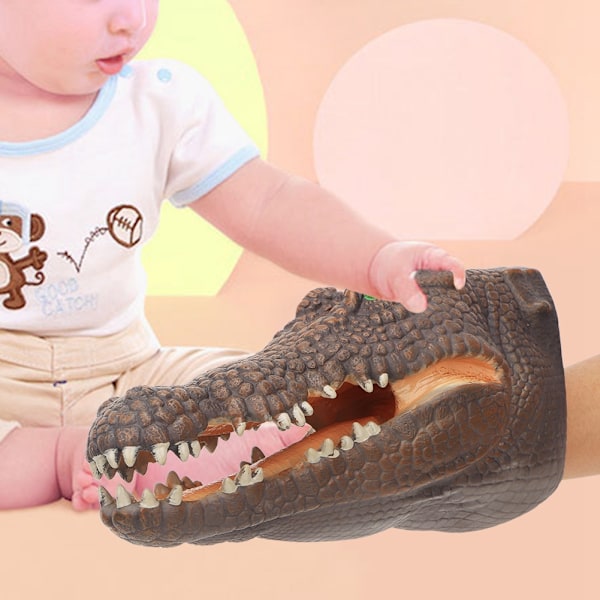 9" Giftfri Simulering Mjukt Djurhuvud Hand Puppet Toy Handskar För Barn Present