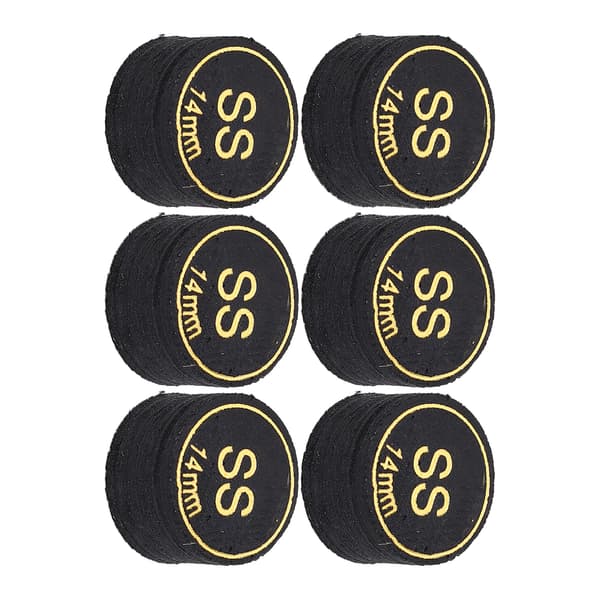 6 stk Pool Cue Tips Professionel Multi Layers Billard Pool Cue Tips Udskiftning til Pool Cue og Snooker 14mm SS