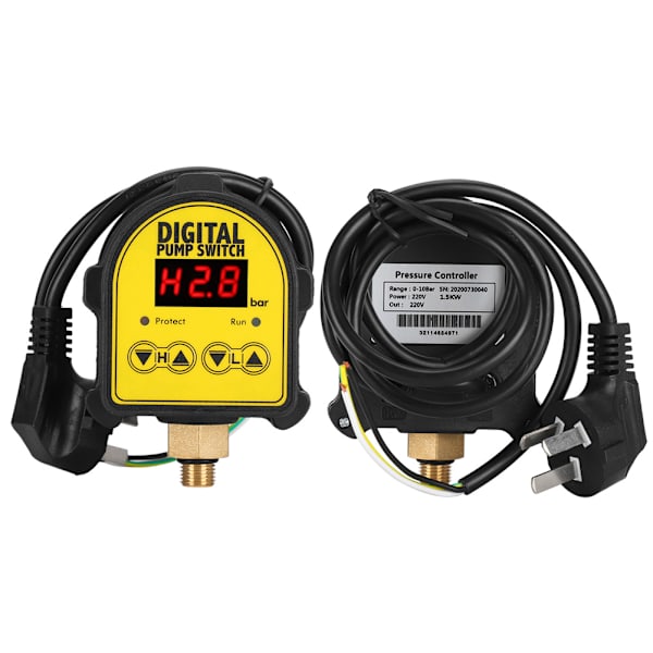 Digital automatisk elektronisk tryckkontrollomkopplare för duschförstärkningsvattenpump AU 220V