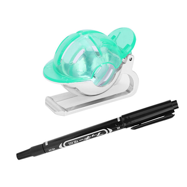 Golf Ball Liner Line Marker Drawing Template Alignment Tool with Pen Accessory (Green)