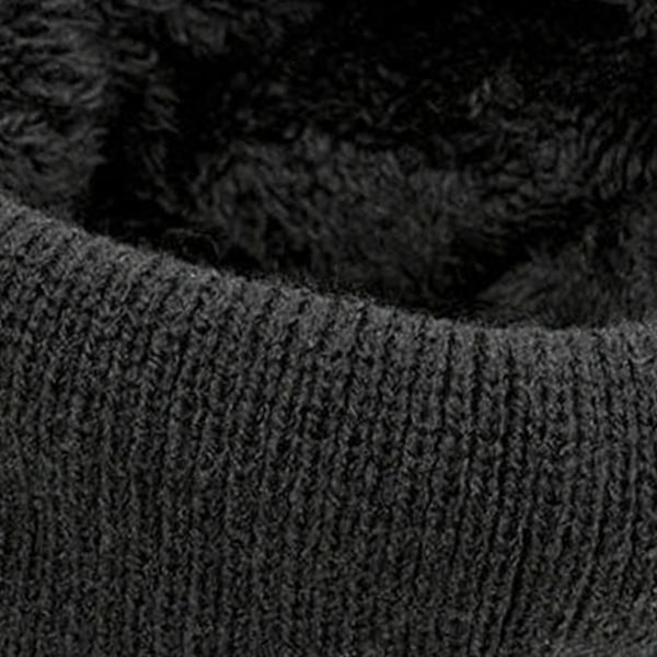 Warm Loop Scarf Dubbellager Mjuk Förtjockad Elastisk Plysch Foder Stickad Vinter Scarf för Herr Dam