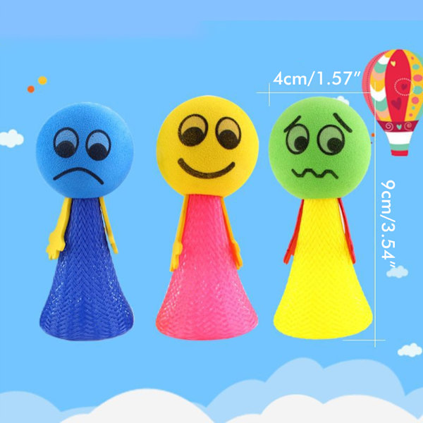 Hyppivä Hyppivä Elf Toys Emoticon Hyppy Palloja Leikkikalut Hauska Spring Doll Palloja Lasten Leikki Dekompressio Vent Leikkikalut