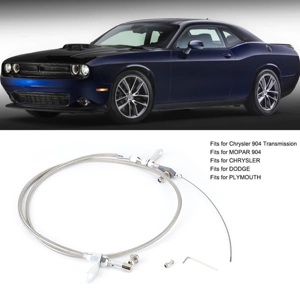Transmission Kickdown-kabelsats Rostfri flätad Kick Down-spärr passar till Chrysler 904