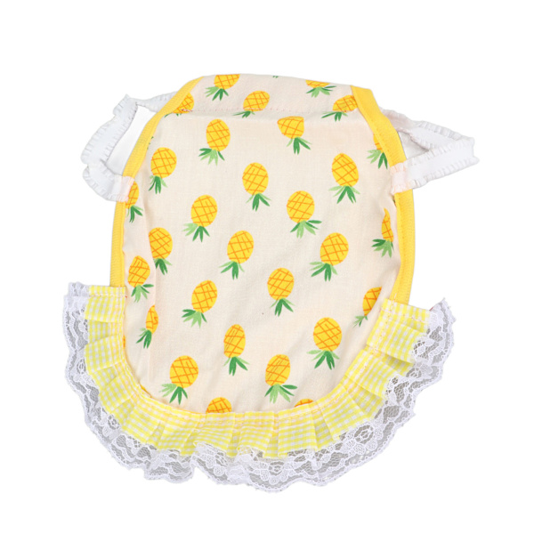 Chicken Saddle Apron Double Layer Cotton Comfortable Chicken Feather Fixer Wing Back Protector for Poultry Yellow Pineapple