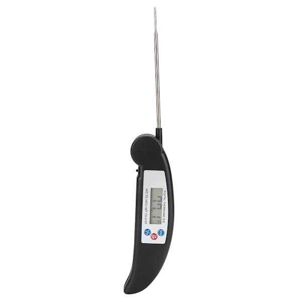 Foldbar Vandafvisende LCD Digital BBQ Grill Termometer Køkken Madlavning Madtermometer Sort