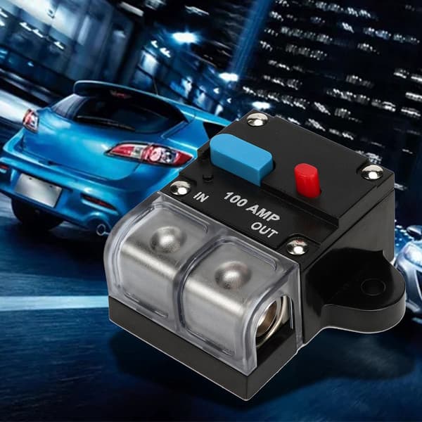 80A 300A Car Resettable Circuit Breaker Self-Reset Fuse Manual Reset Button (100A)