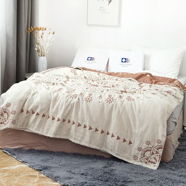 Layers Bambu Puuvilla Superpehmeä Boho Hengittävä Sängynpeitto Väri2 200*230cm 200*230cm Color2