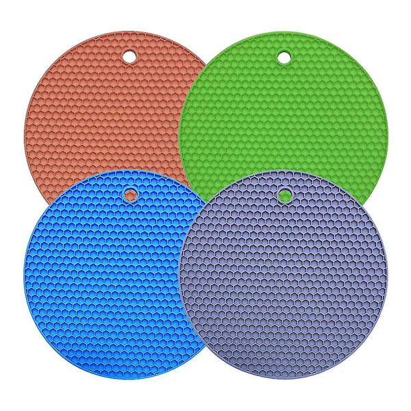 4 st Livsmedelsgodkända silikonunderlägg Honeycomb Mat