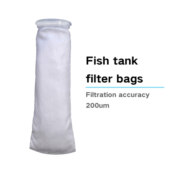 Akvariumfilterpose Mesh Bag Lettvekt Ringfiltersokk 200um