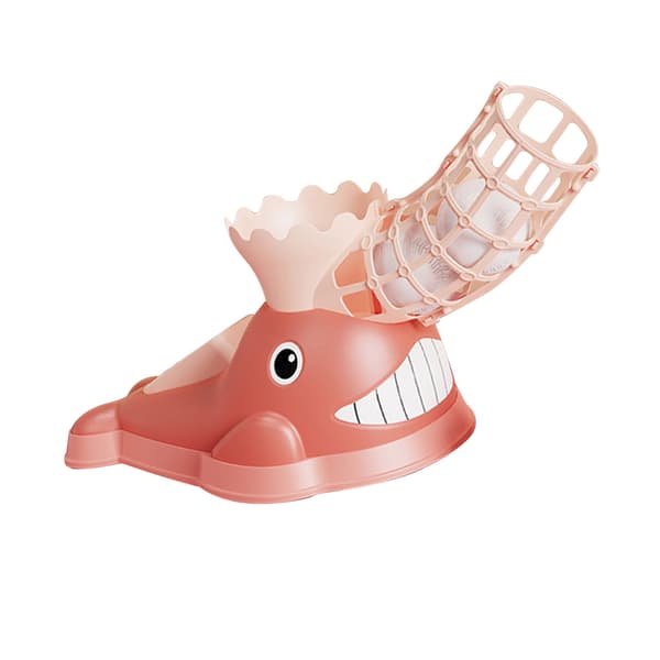 Kids Baseball Pitching Machine Foot Ejection Automatic Pitching Machine Kids Baseball Pitching Game Set with Bat 3 Balls Pink