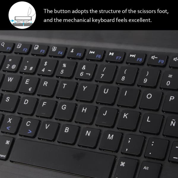 Bærbart Bluetooth-tastatur med pekeplate - Kompatibelt med iOS/Android