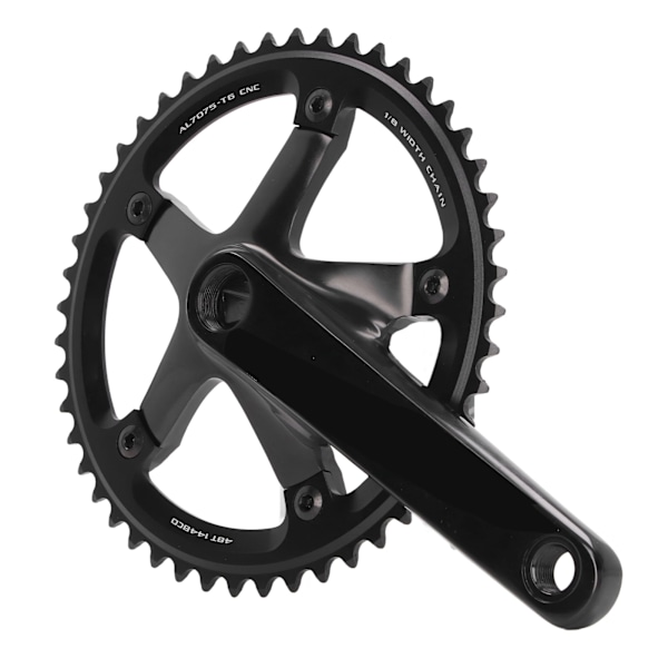Aluminiumlegering 144 BCD 48T Single Speed ​​Vevsats Cykel Vevarm Set Svart