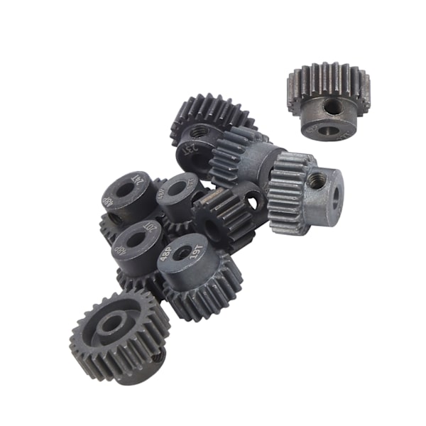 10 st/set 16T-25T 7075 48P stål RC bilmotor kugghjul för 1/8 1/10 borstlös motor