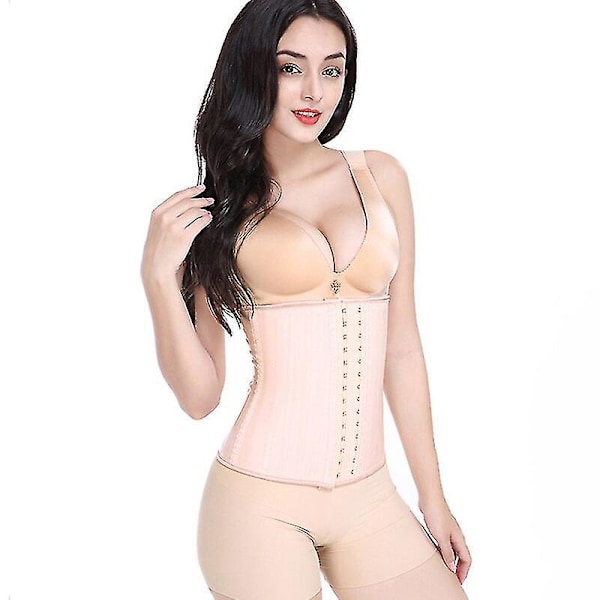 Midjetränare Korsett Dam Body Shaper Slankning Underkläder XXS Hudfärg