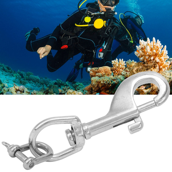 Scuba dykkerlygte lommelygte kamera holder keeper enkelt ende bolt snap klemme&amp;D ring shackle undervandsudstyr
