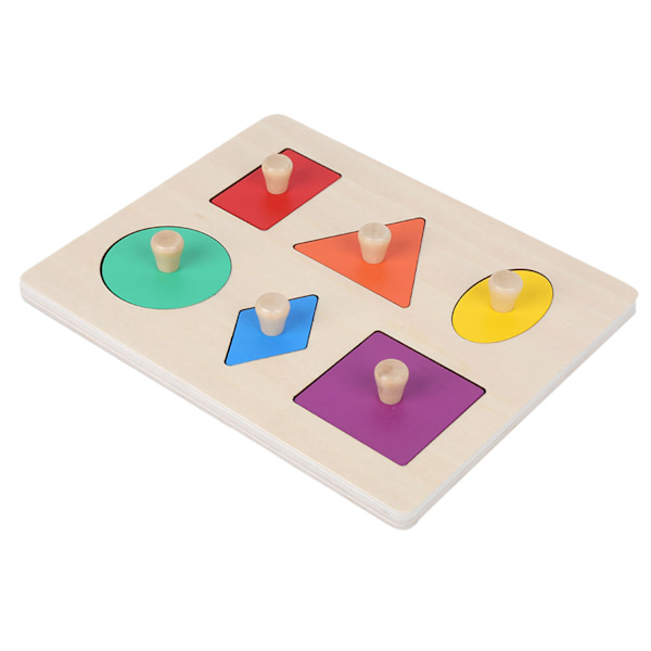 Geometrisk form Matchende Baby Barn Tre Lekelæringsforsikoleleketøy Geometrisk Shape Board