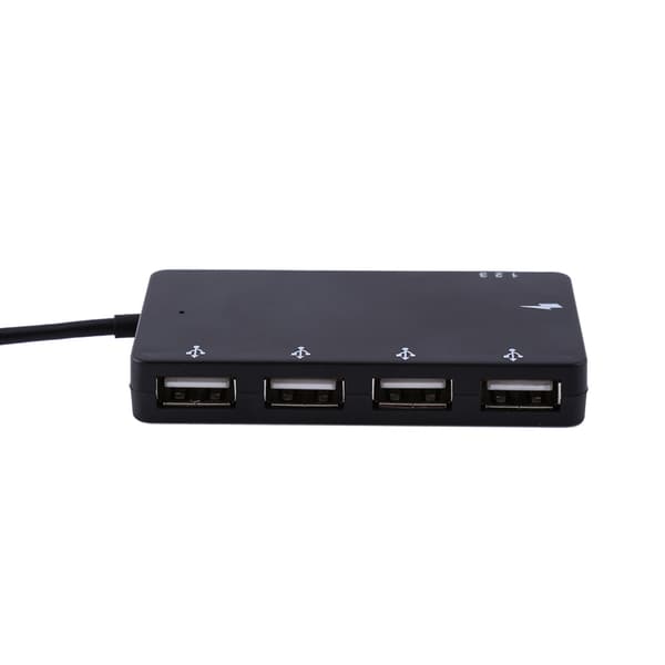 Micro USB Hub - 4-ports OTG-forlængeradapter til smartphone og tablet