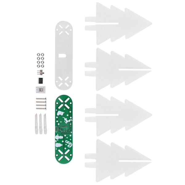 DIY 3-dimensionell julgran elektronisk LED-kretssats för hem skrivbordsdekoration vert