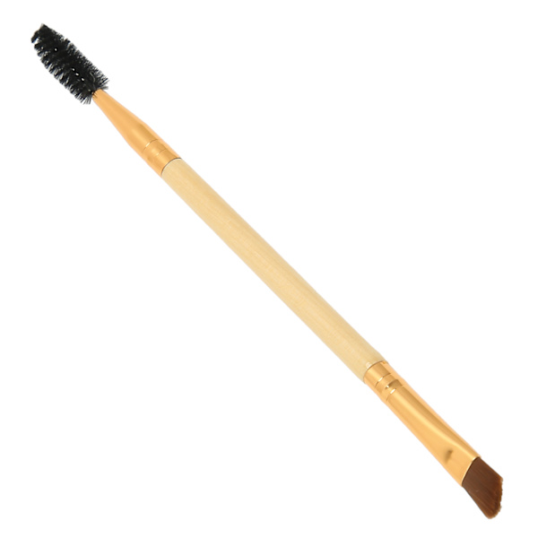Dobbelt øjenbryn Øjenvippebørste Vinklet øjenbryn børste Øjenbryn Makeup Kosmetisk børste Træfarve