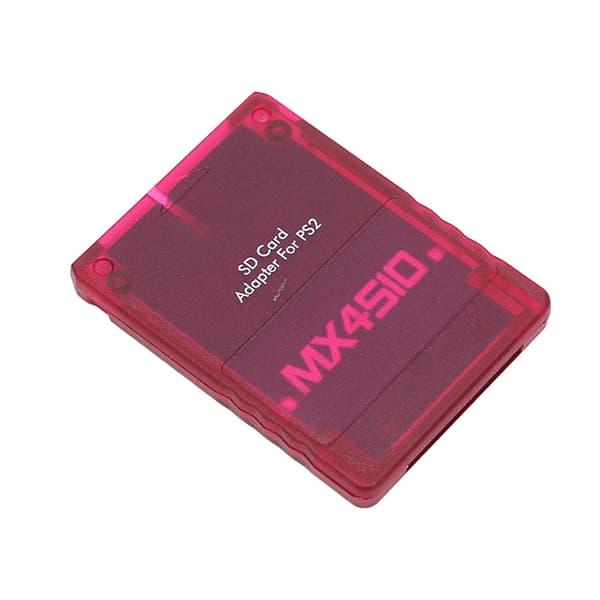 PS2 rød minnekortleser: Transparent Plug and Play-spillkonsolladapter