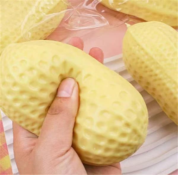 Jordnød Stressbold Sprød Squeeze Ball Squishy Legetøj Smørblød Fidgetlegetøj ASMR Sensorisk Til Børn & Voksne 1 pc
