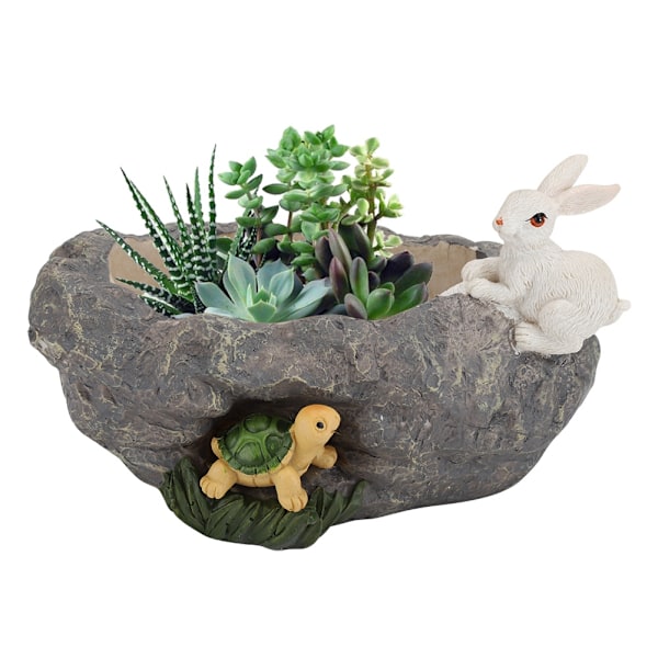 Imitationssten Modell Blomsterpotte Harpiks Sukkulenter Plantepotter Skrivebordsdekoration til Kontor Hjem