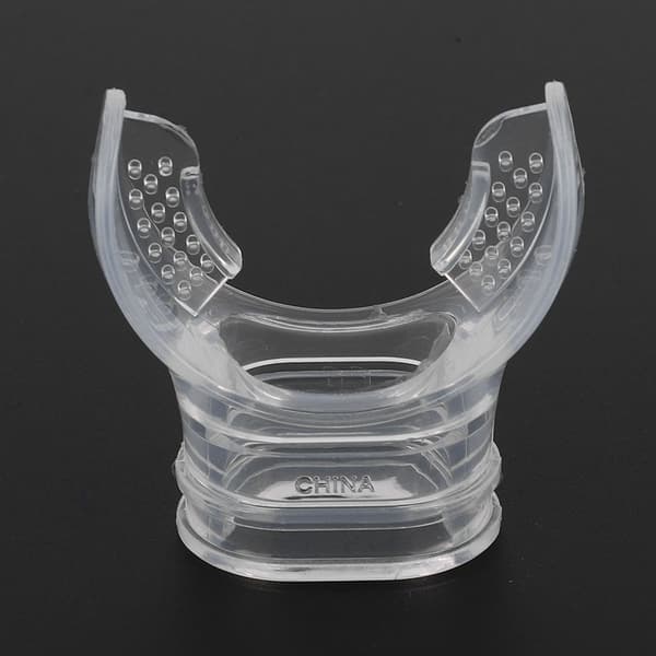 Disposable Transparent Silicone Professional Scuba Diving Standard Bite Mouthpiece (Transparent)