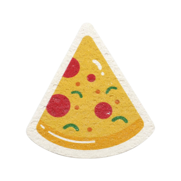 Söpö piirretty painatus Kompressoidu selluloosa Sieni Pesusieni Keittiön puhdistusvarusteet pizzan pesuun