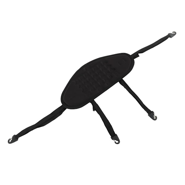Kayak Backrest Professional Padded Comfortable Waterproof Canoe Backrest with Adjustable Strap Black