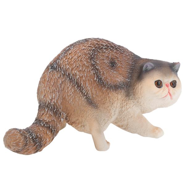 Söt Kattmodell Leksak Simulering Kattmodell Skrivbordsdekoration Ornament Leksak GiftGrå