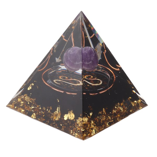 5 cm orgonitpyramid för positiv energiläkning Kristallpyramidmeditation Orgonitpyramider Chakra Zodiac Energy Generator Leo