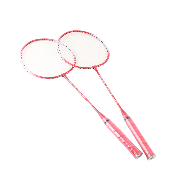 Badmintonmaila 2 pelaajalle Superkevyt jaettu kahva Rauta-seos Badmintonmailasetti aloittelijoille Lapsille Punainen