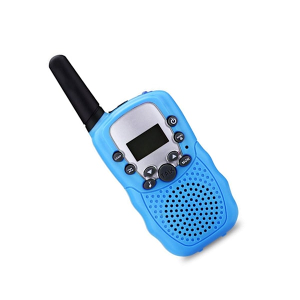 2 stk. børne walkie talkie 3 km rækkevidde klar lyd Håndholdt 2-vejs radiolegetøj til børn blå