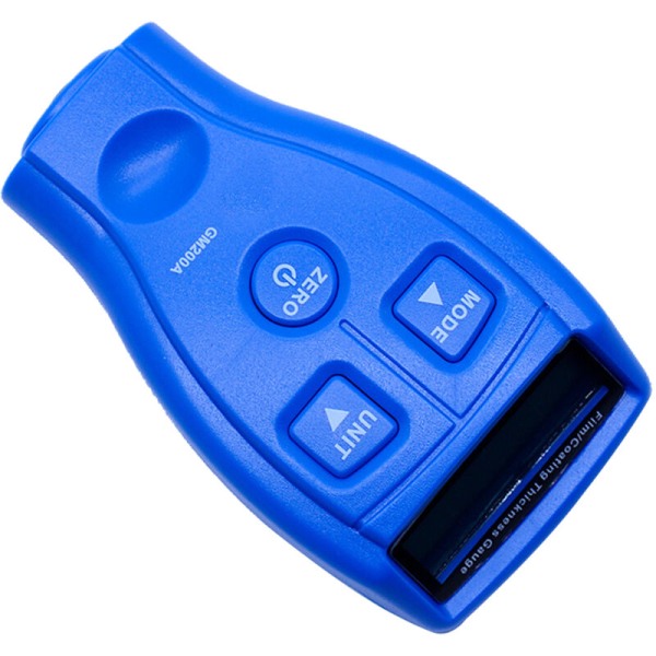 Beleggtykkelsesmåler Bilmaling Filmtykkelsestester Måleverktøy med digital bakgrunnsbelyst LCD-skjerm, modell: blå