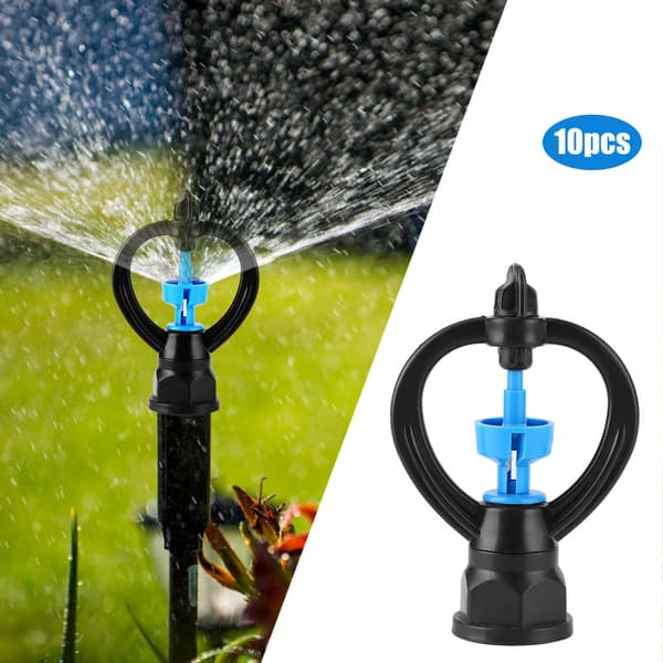 10 pcs Internal Thread G1/2 G3/4 Plastic Rotating Sprinkler Lawn Irrigation Spray Nozzle