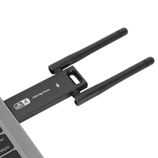 WIFI4 USB-sovitin 300mbps Tehokas Antenni Langaton WiFi Verkkokortti Tietokoneen Tarvikkeet